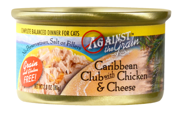 Against the Grain Caribbean Club with Chicken and Cheese Canned Cat Food