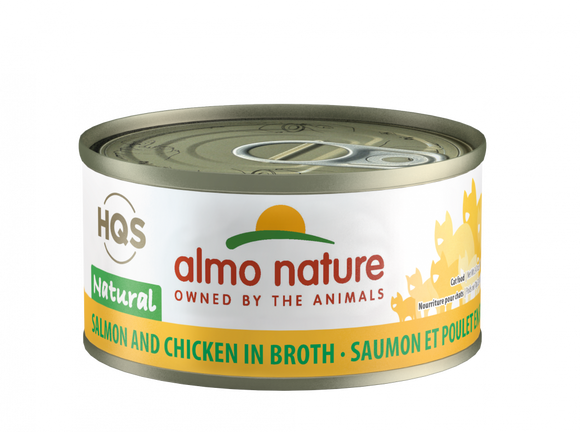 Almo Nature HQS Natural Cat Grain Free Salmon and Chicken Canned Cat Food